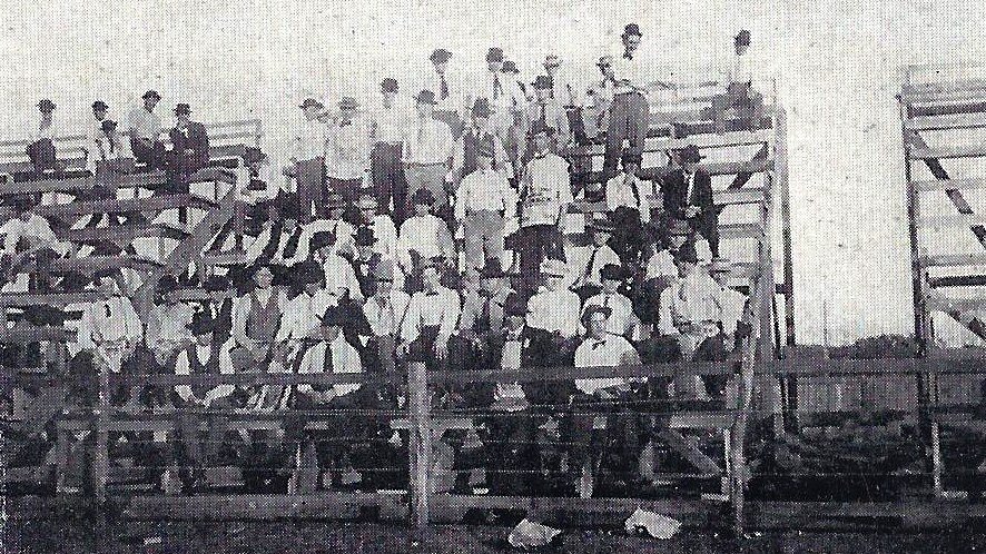 Building the football stadium