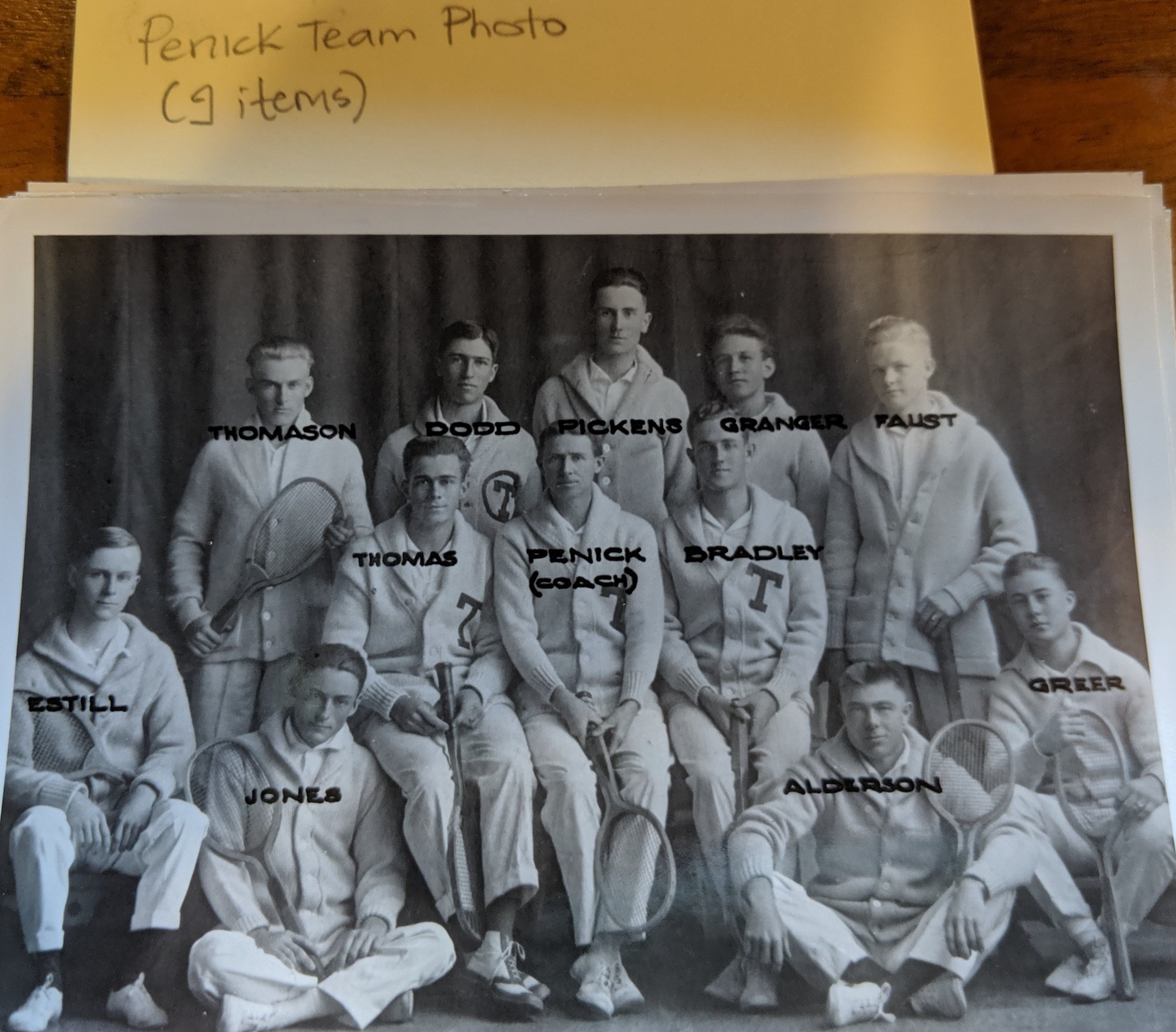 1921  Estill, Thomason, Dodd, Dickens, Granger Faust, Thomas, Penick, Bradley, Jones , Alderson, Greer