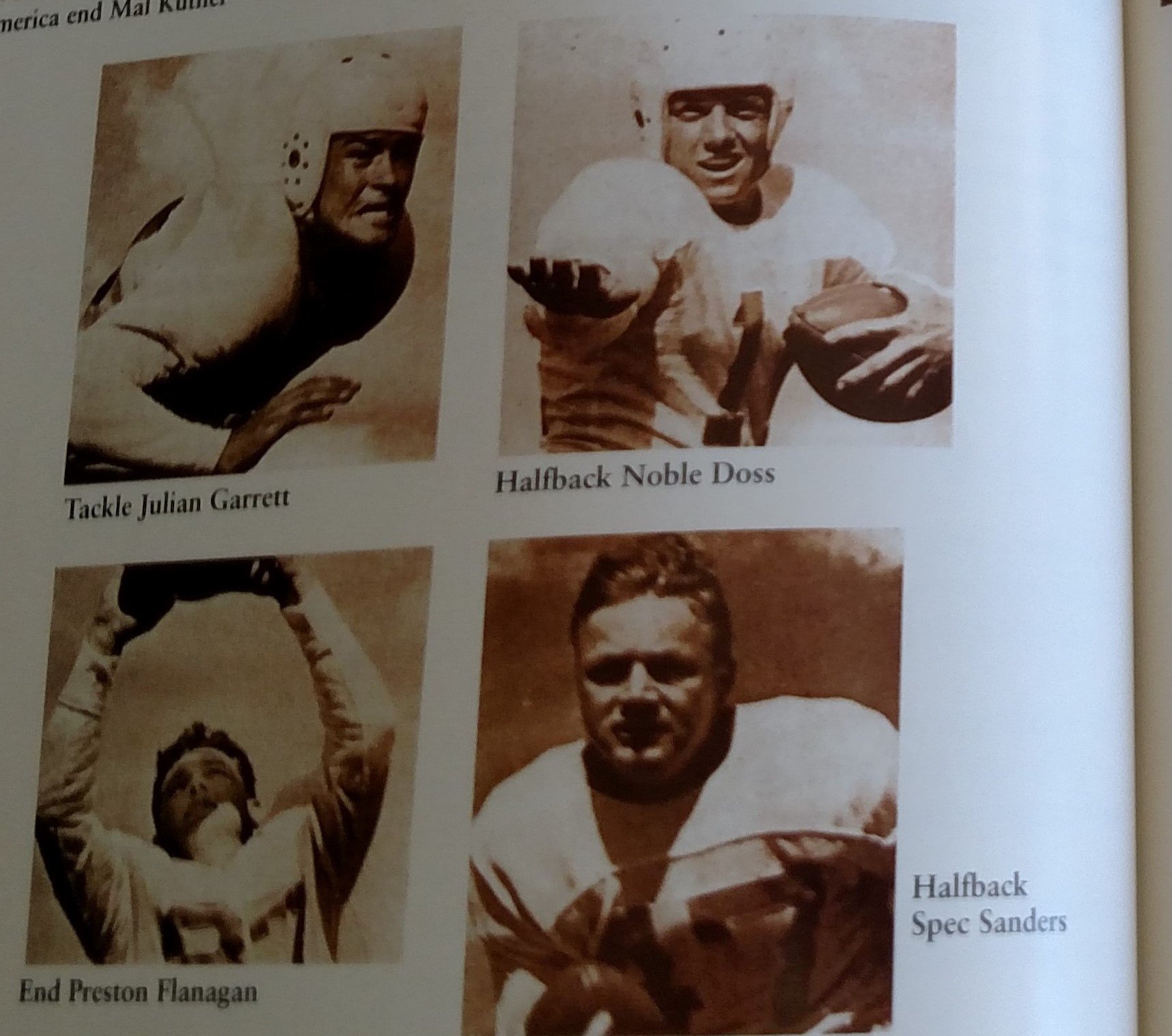  1941 National Champions Julian Garrett, Noble Doss, Preston Flanagan, Spec Sanders 