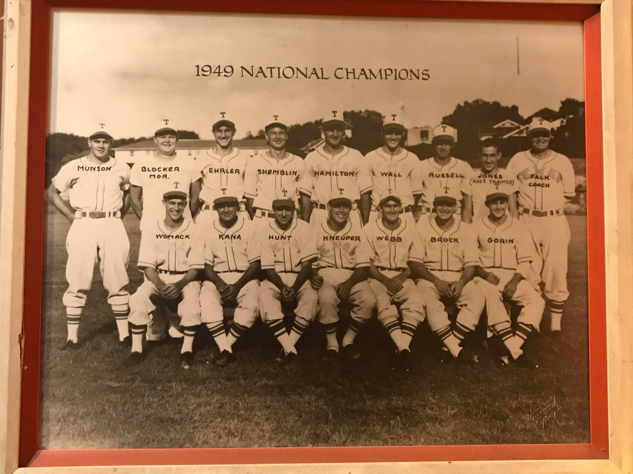  Top row- Trainer Blocker, Ehrler, Shamblin, Hamilton, Wall, Russell, Jones- trainer.  Bottom row- Womack, Kana, Hunt, Kneuper, Webb, Brock, Gorin 