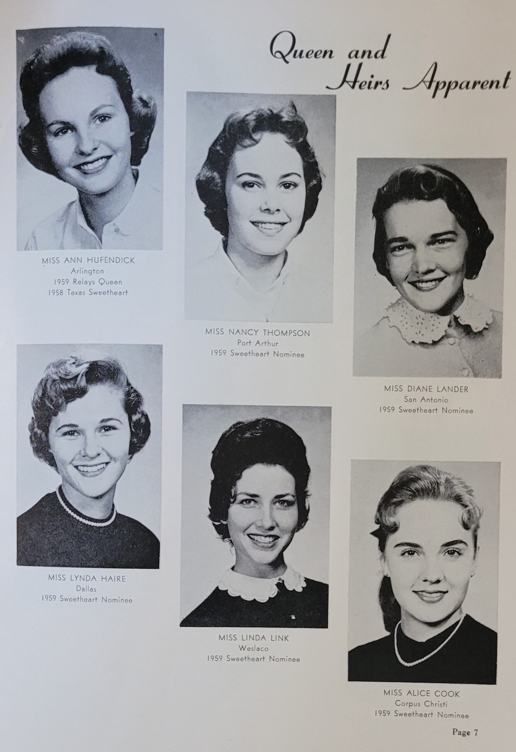 1959  Texas Relays Sweethearts