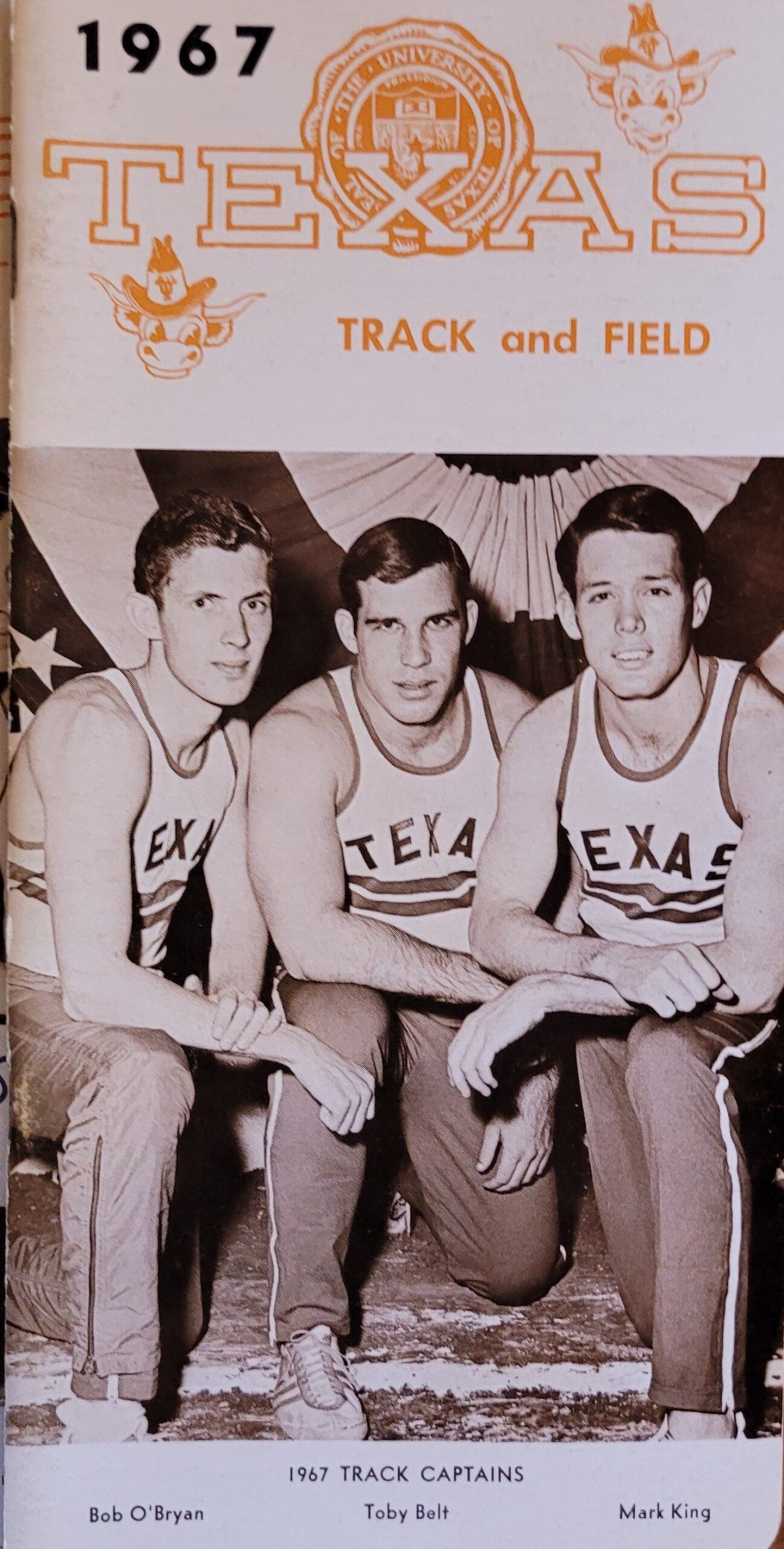 1967 men's track Bob O'Bryan, Toby Belt, Mark King.jpg