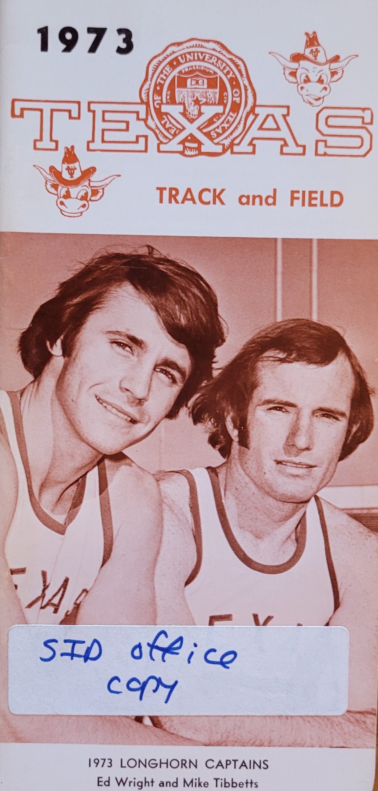 1973  men't track Ed Wright, Mike Tibbetts.jpg