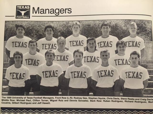  Front Row: Rodney Gee, Stephen Squire, Chris Davis, Steve Raska, and Craig Davis,   Middle row: MIchael  Paul, Clifton Turner, Miguel Ruiz,  Dennis Gonzalez  Top row: Ruben Rodriguez,  Richard Rodriguez,  Marty Cousins, Gilbert Rodriguez, and Jeff H