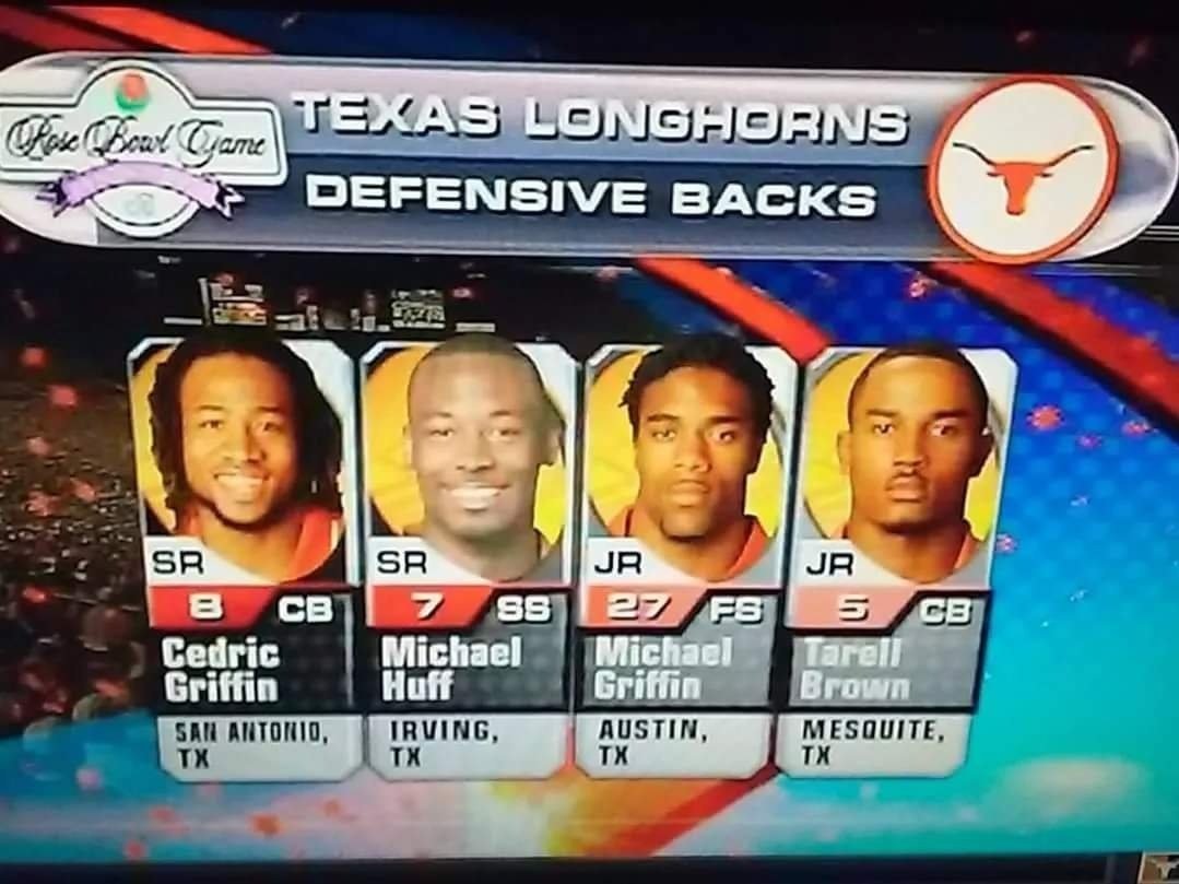  2005 Rose , Michael Huff, Cedric Griffin, Michael Griffin, Tarrell Brown  