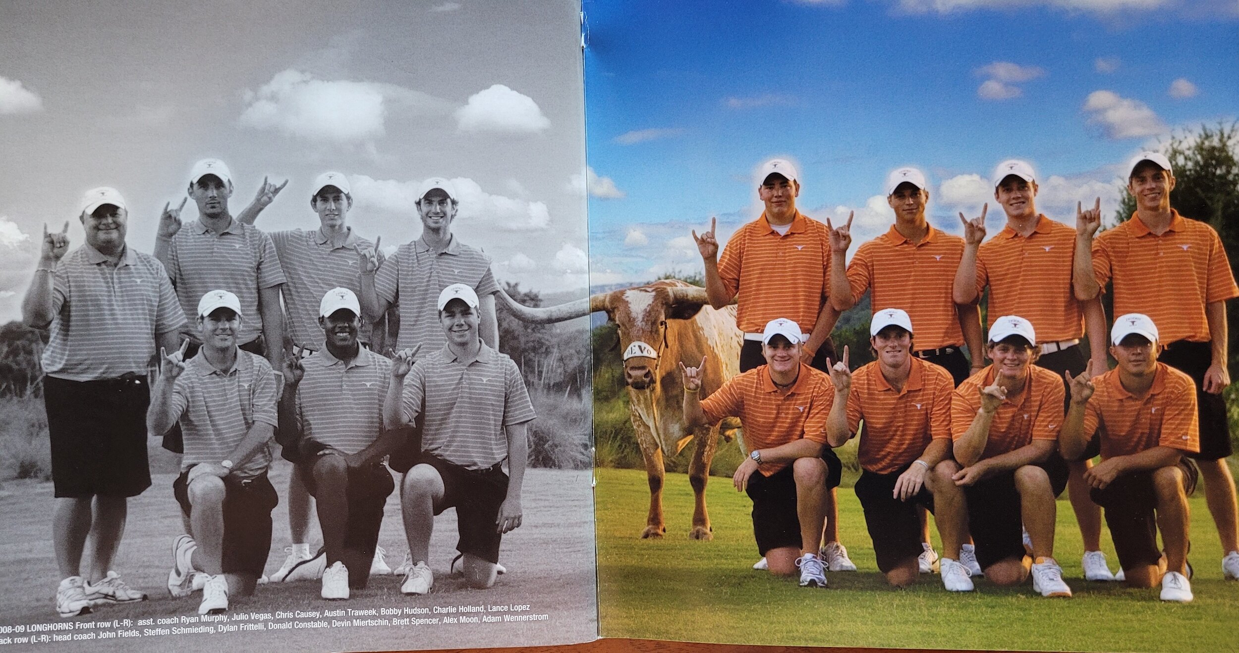  2009 Men's golf front 2009  men's golf : front row Murphy, Vegas, Causey, Treweek, Hudson, Holland, Lopez back row Fields, Schmieding, Frittelli, Constable, Miertschin, Spenser, Moon Wennerstrom 