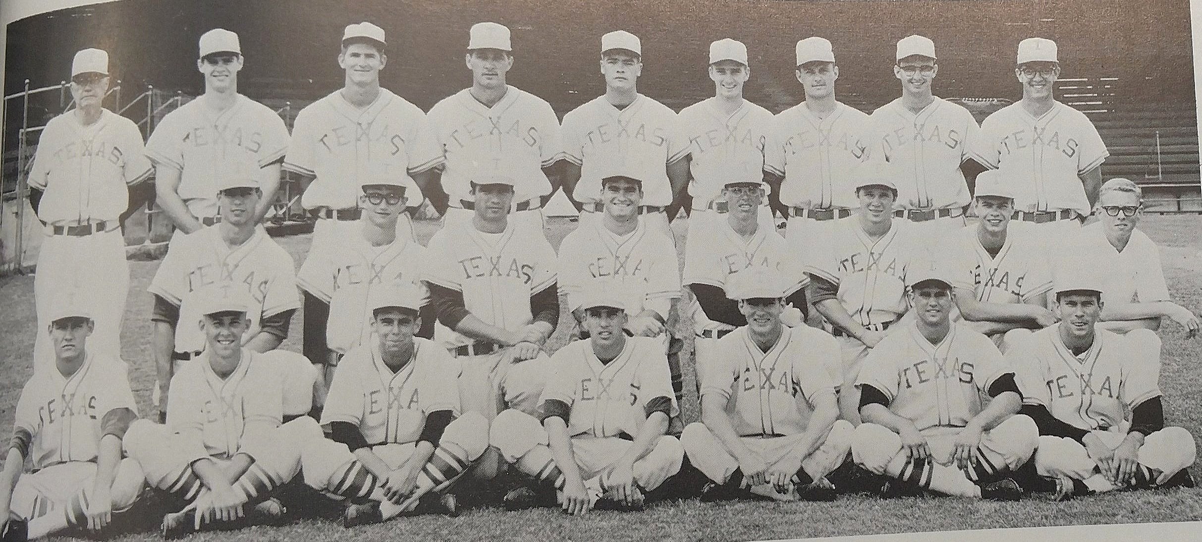  1967 front -Thurman, Hunt, Lackey (manager), Enderland, Johnson, Scheschuk, Roberts middle Fell Raup, Gressett, Vaughn, Peebles, Bracht, Scott, Hale (trainer) back Falk, Clements, White, Smith, Snoddy, Scheschuk, Brown, McBride, Moore 