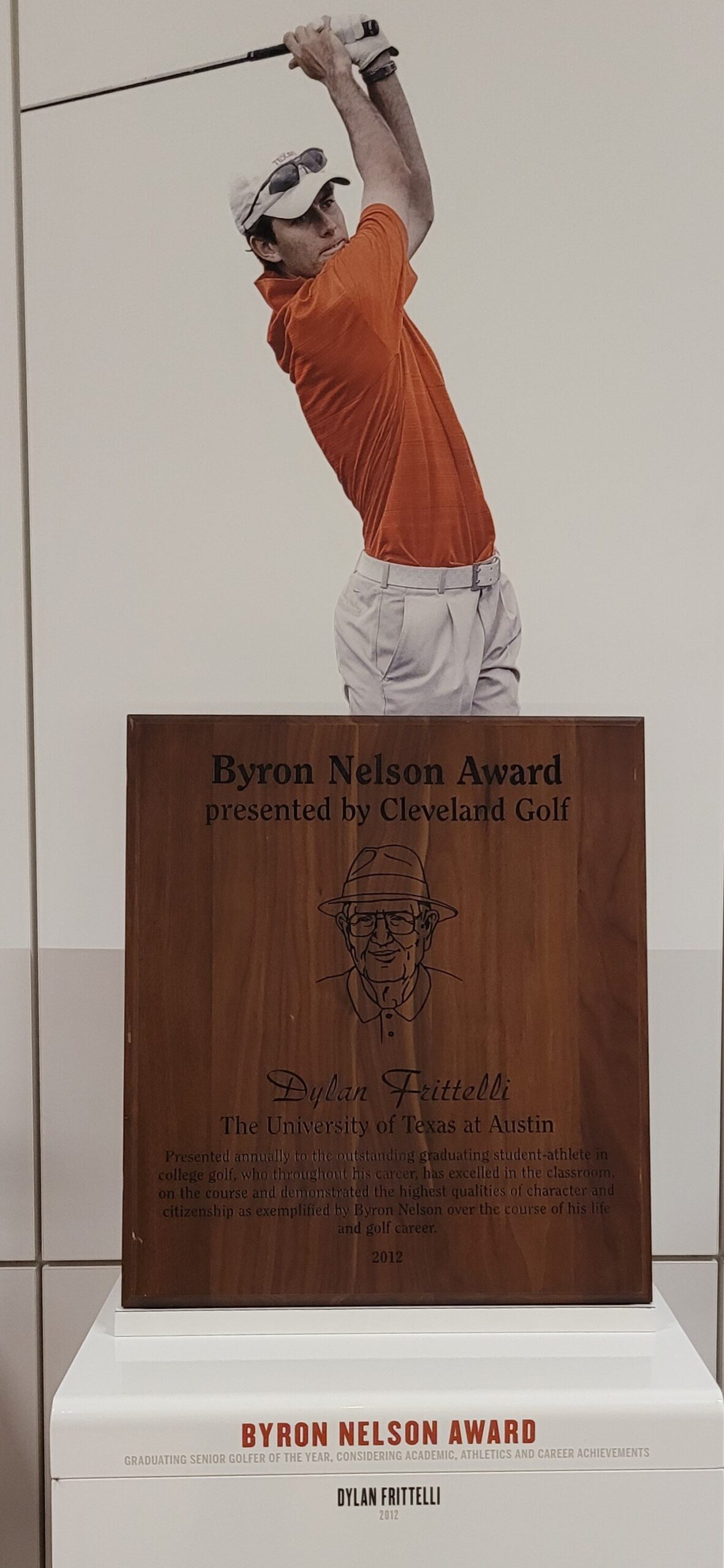 Byron Nelson  award  Dylan Fritelli 2012