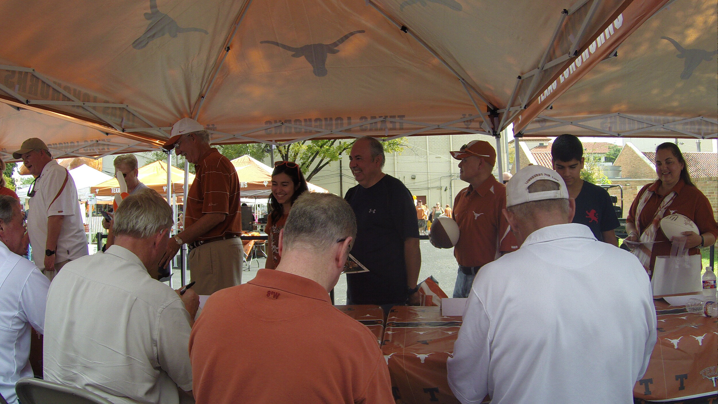 Fans in line for autographs