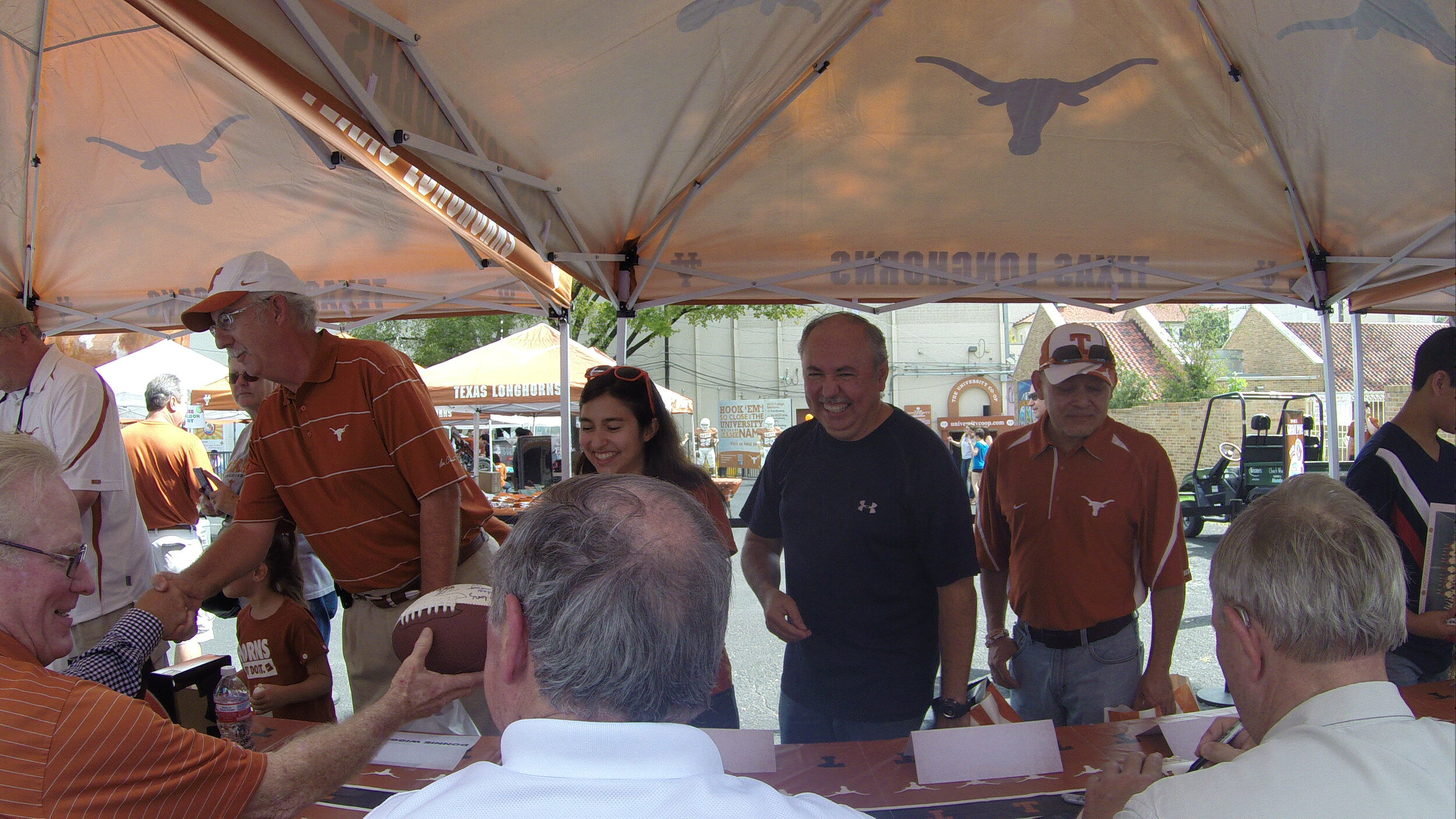 Fans in line for autographs