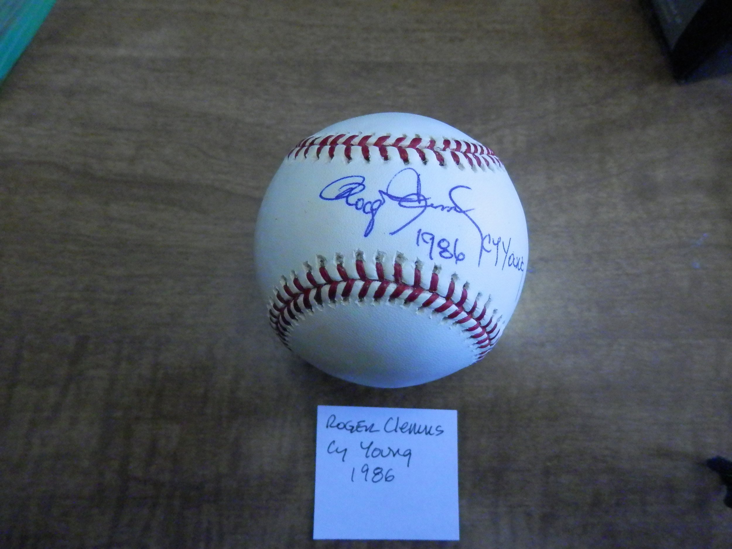 Roger Clemens signed baseball  (2).JPG