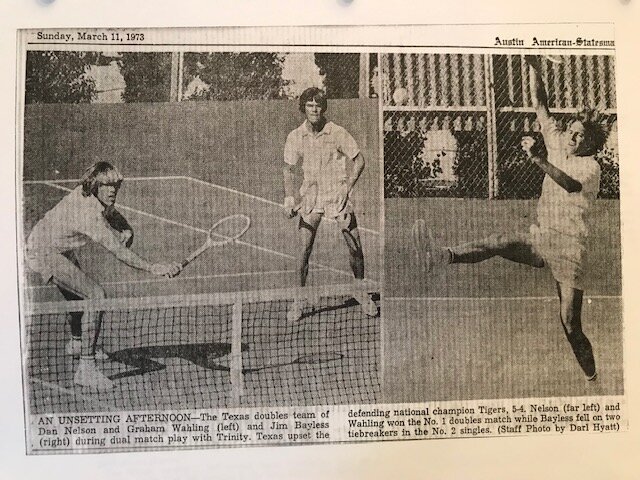 To prepare for the regular spring schedule, we returned to Austin for intensive practice in early January—only to encounter, of all things, ice covering Penick Courts! But with apologies to the U.S. Postal Service, “Neither snow nor rain nor heat no…