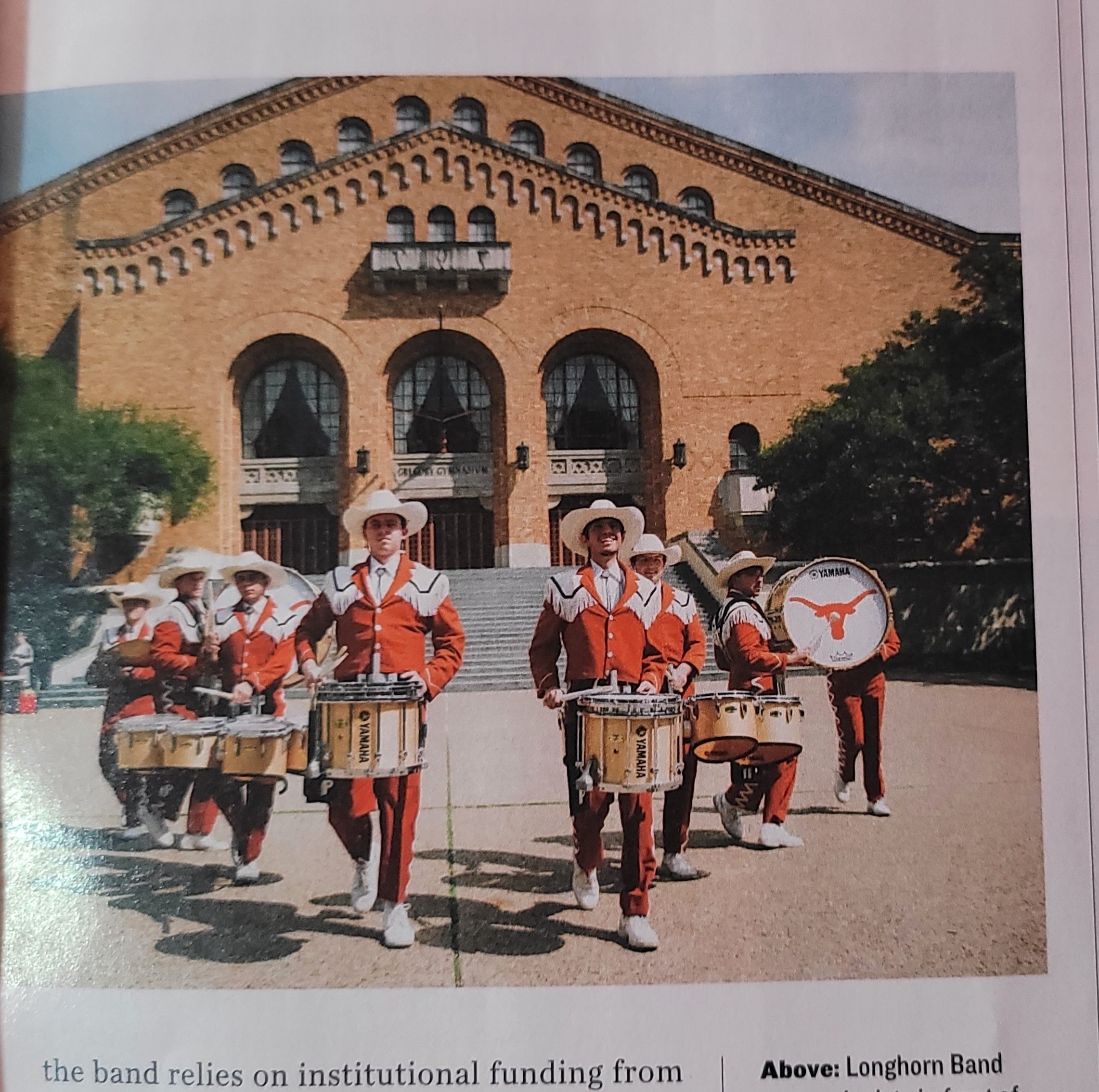  drums make the Longhorn beat 