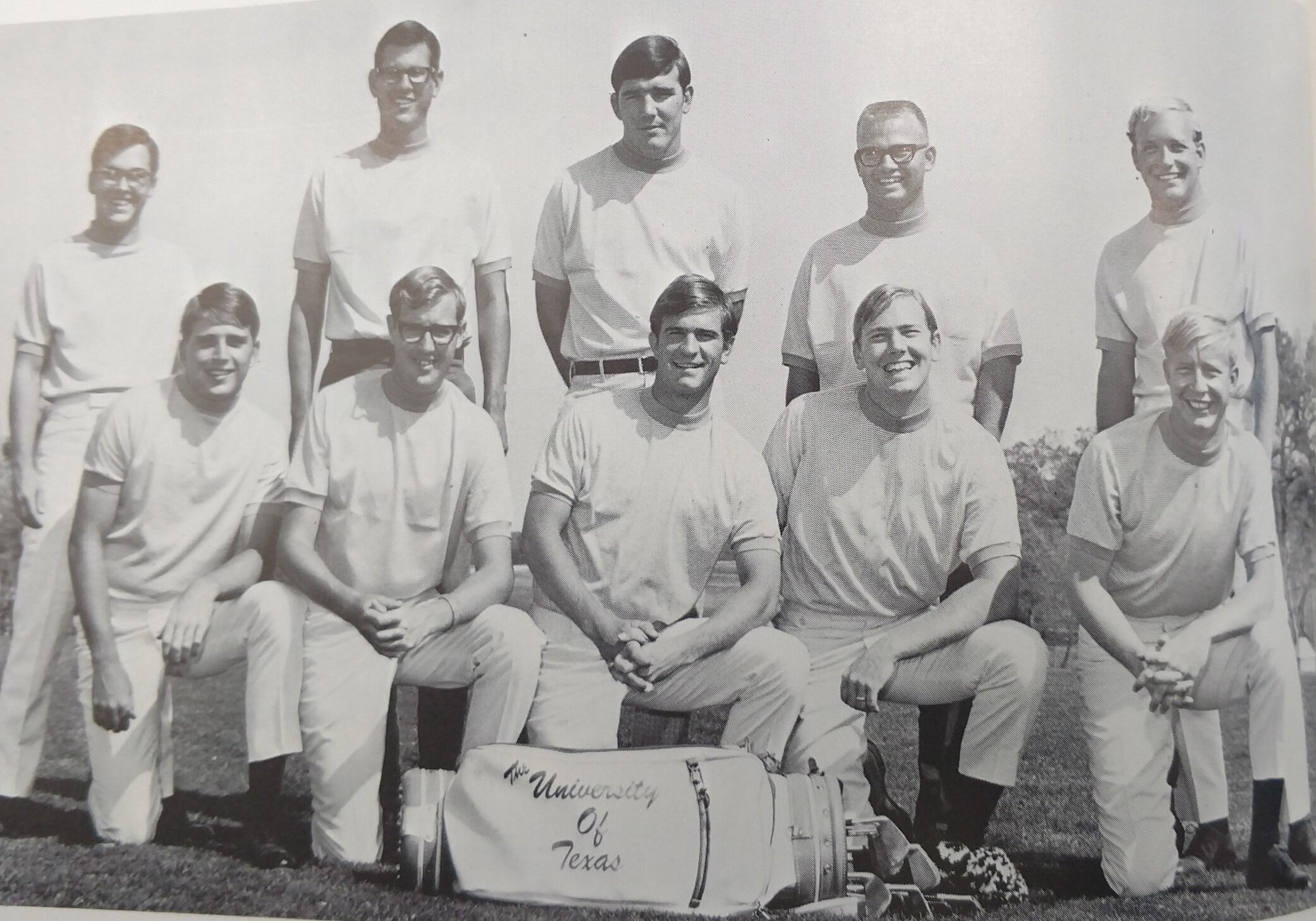 kneeling; Massengale, Holbrook, Captain Adkins, Miller, Stewart,  Standing: Smith, Finley, Parker, Seaholm , Hamilton