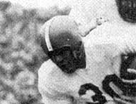 1951 Orange helmet with white stripe