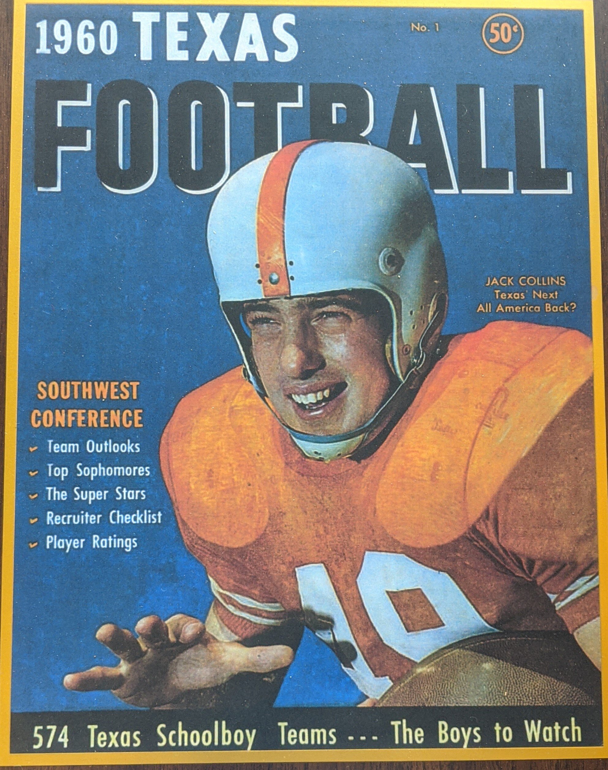 1960 Jack Collins junior's jersey color was a brighter orange