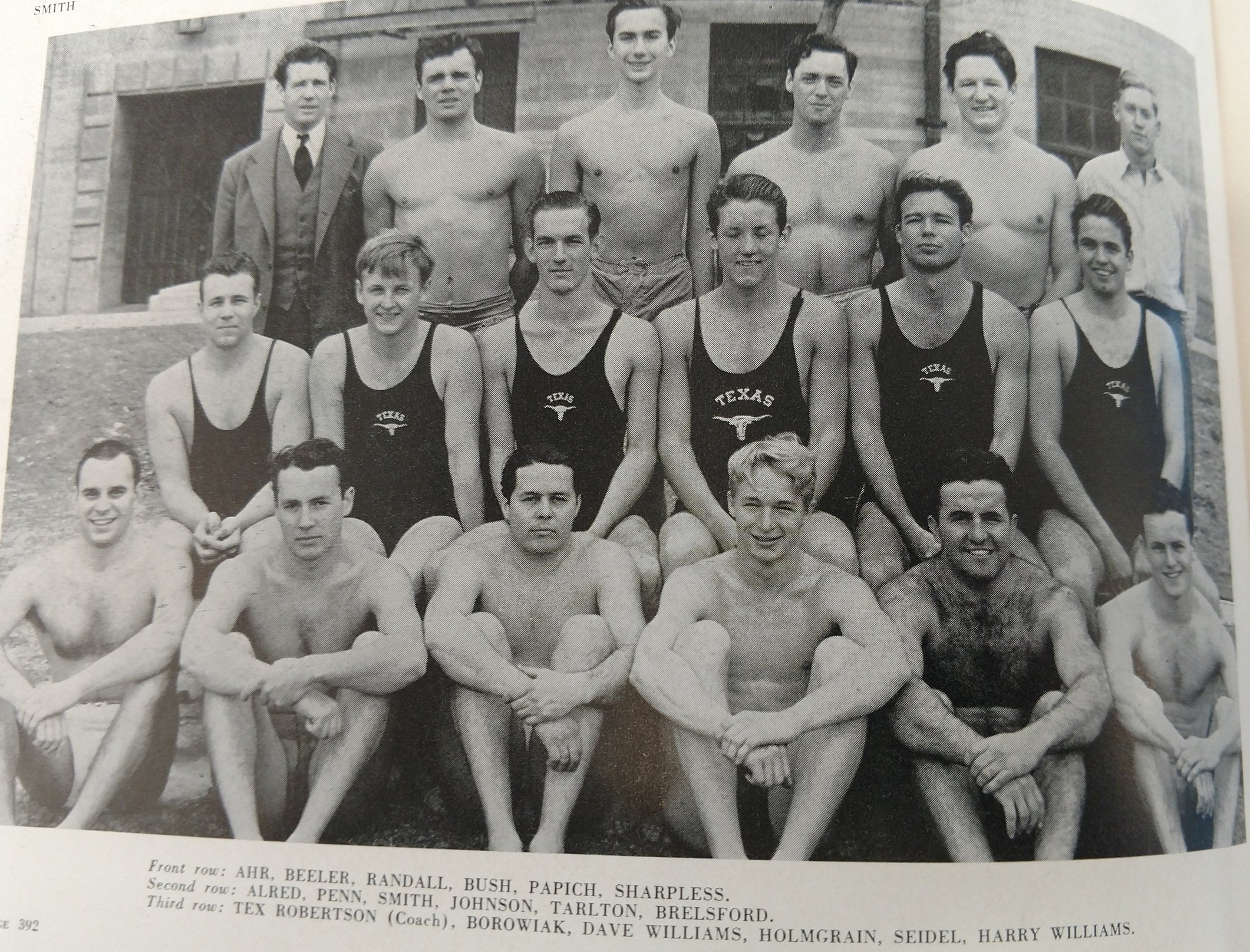  Front- AHr, Beeler, Randall,Bush, Papich, Sharpless Second- Alrea, Penn, Smith, Johnson, Tarlton, Brelsford, Third - Tex, Borowiak, Dave Williams, Holmgrain, Seidel, Harry Williams 