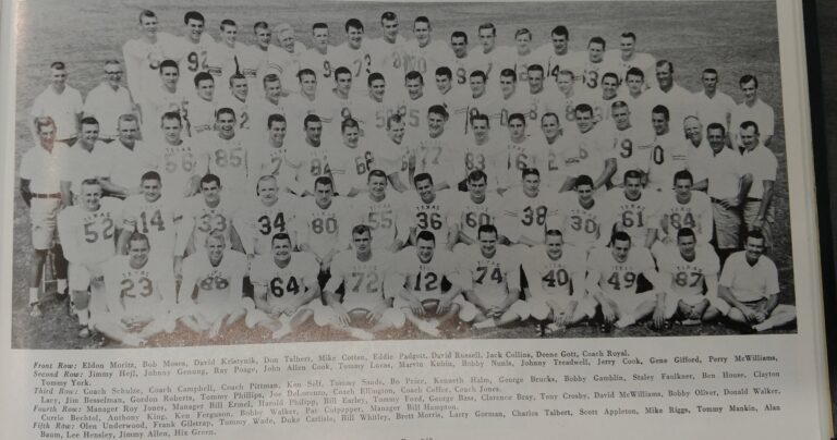 1961-1964- Just missed earning three national championships- Coach Royal football