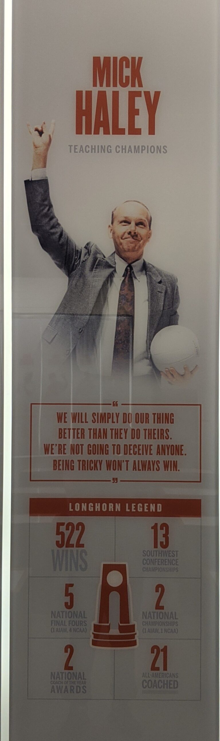 Coach Mick Haley 1980 – 1996 women’s volleyball