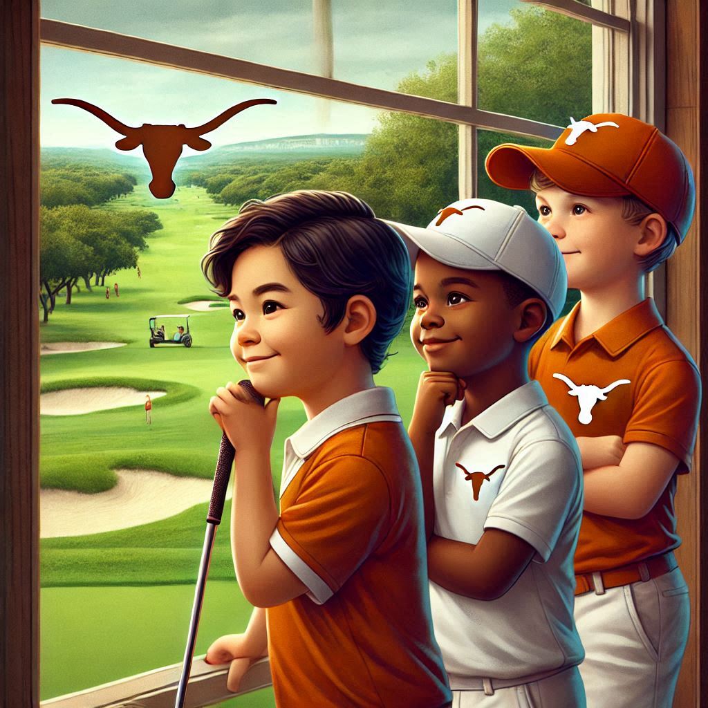 This image has an empty alt attribute; its file name is Longhorn-childern-dreaming-of-playing-golf-for-Texas-1.jpg